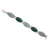 Jade link bracelet, 'From the Queen' - Light Green and Forest Green Jade and Silver Bracelet (image 2b) thumbail