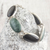 Jade link bracelet, 'Black and Green Tonalities' - Black and Forest Green Jade and Silver Bracelet (image 2) thumbail