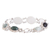 Jade link bracelet, 'Colorful Dahlias' - Guatemalan Hand Crafted Multi Color Jade and Silver Bracelet (image 2c) thumbail