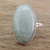 Jade cocktail ring, 'Pale Green Tonalities' - Handcrafted Minimalist Light Green Jade and Silver Ring (image 2b) thumbail