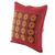 Cotton cushion cover, 'Stars of Solola' - Maya Handwoven Burgundy Cotton Cushion Cover from Guatemala