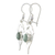 Jade dangle earrings, 'Apple Green Dolphin' - Handmade Silver Dolphin Earrings with Apple Green Maya Jade (image 2b) thumbail