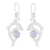 Jade dangle earrings, 'Lilac Dolphin' - Handmade Silver Dolphin Earrings with Lilac Maya Jade (image 2a) thumbail