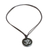 Jade pendant necklace, 'Meditation II' - Jade Om Symbol on Cotton Cord Artisan Necklace (image 2d) thumbail