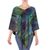 Cotton blend poncho, 'Magical Forest' - Handcrafted Cotton Blend Poncho thumbail