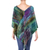 Cotton blend poncho, 'Magical Forest' - Handcrafted Cotton Blend Poncho (image 2c) thumbail