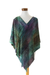 Cotton blend poncho, 'Magical Forest' - Handcrafted Cotton Blend Poncho (image 2e) thumbail