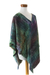 Cotton blend poncho, 'Magical Forest' - Handcrafted Cotton Blend Poncho