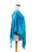Cotton blend poncho, 'Magical Lagoon' - Blue Hand Woven Cotton Blend Poncho (image 2g) thumbail