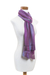 Rayon scarf, 'Iridescent Lavender' - Hand Made Guatemalan Bamboo Scarf in Purple Tones (image 2f) thumbail