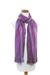Rayon scarf, 'Iridescent Lavender' - Hand Made Guatemalan Bamboo Scarf in Purple Tones (image 2g) thumbail