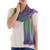 Rayon scarf, 'Iridescent Pastels' - Purple Green Hand Crafted Bamboo fibre Scarf (image 2b) thumbail
