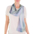 Rayon chenille scarf, 'Iridescent Blue Pastels' - Blue Green Lilac Rayon Chenille Guatemalan Scarf 