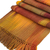Rayon scarf, 'Iridescent Ocher' - Ocher and Copper Hand Woven Rayon Scarf (image 2e) thumbail