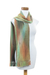 Rayon scarf, 'Iridescent Green Brown Pastels' - Bamboo fibre Hand Woven Scarf from Guatemala (image 2f) thumbail