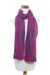 Rayon scarf, 'Iridescent Purple' - Purple Fuchsia Lilac Guatemalan Scarf Rayon (image 2e) thumbail