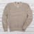 Men's cotton pullover sweater, 'Sporting Elegance' - Men's Beige Cotton Pullover Sweater from Guatemala (image 2) thumbail