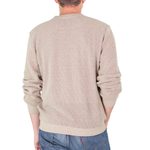 Men's cotton pullover sweater, 'Sporting Elegance' - Men's Beige Cotton Pullover Sweater from Guatemala