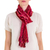 Rayon chenille scarf, 'Bright Berries' - Red Chenille Hand Woven Guatemalan Scarf (image 2a) thumbail