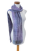 Rayon chenille scarf, 'Highland Jacaranda' - Artisan Crafted Rayon Chenille Scarf from Guatemala (image 2d) thumbail