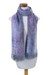 Rayon chenille scarf, 'Highland Jacaranda' - Artisan Crafted Purple Chenille Scarf from Guatemala (image 2e) thumbail