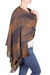 Rayon shawl, 'Coffee' - Rayon Shawl Hand Woven in Earth Tones (image 2d) thumbail