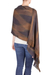 Rayon shawl, 'Coffee' - Rayon Shawl Hand Woven in Earth Tones (image 2e) thumbail