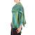 Rayon shawl, 'Peaceful' - Green and Turquoise Hand Woven Rayon Shawl