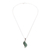 Light green jade pendant necklace, 'Floating Leaf' - Fair Trade Sterling Silver Jade Pendant Necklace thumbail