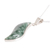Light green jade pendant necklace, 'Floating Leaf' - Fair Trade Sterling Silver Jade Pendant Necklace (image 2d) thumbail