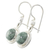 Medium green jade dangle earrings, 'Green Apple' - Medium Green Guatemalan Jade Sterling Silver Dangle Earrings (image 2b) thumbail