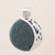 Jade pendant necklace, 'Green Quetzal Eclipse' - Eclipse Green Jade and Sterling Silver Pendant Necklace thumbail