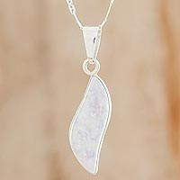 Lilac jade pendant necklace, 'Floating in the Breeze'
