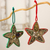 Recycled paper ornaments, 'Stars of Joy' (set of 4) - Hand Crafted Recycled Paper Christmas Ornaments (Set of 4) (image 2) thumbail