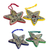 Recycled paper ornaments, 'Stars of Joy' (set of 4) - Hand Crafted Recycled Paper Christmas Ornaments (Set of 4) (image 2c) thumbail