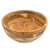 Teak serving bowl, 'Forest Mosaic' - Guatemalan Teak Wood Artisan Handmade 10-inch Bowl (image 2a) thumbail