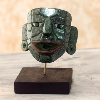 Jade mask, Maya Lord of El Naranjo (7 inches)