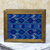 Wood and cotton tea box, 'San Martin Blue' - Alder Wood Tea Box with Blue Maya Handwoven Cotton Inset (image 2c) thumbail