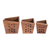 Wood nesting centerpieces, 'Star Shower' (set of 3) - Handcrafted Wood Geometric Nesting Centerpieces (Set of 3)