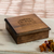 Caja de té de madera de pino (8 pulgadas) - Caja de té de 8 pulgadas de madera artesanal guatemalteca coleccionable