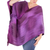 Rayon poncho, 'Ethereal Lilac' - Backstrap Loom Purple Rayon Handwoven Poncho