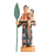 Wood sculpture, 'St Anthony of Padua' - Antiqued Wood Saint Sculpture Artisan Crafted Christian Art
