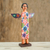 Wood sculpture, 'Angel of Peace' - Artisan Crafted Antiqued Pinewood Angel Sculpture (image 2b) thumbail