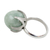 Jade single stone ring, 'Maya Royal' - Fair Trade Sterling Silver and Jade Artisan Crafted Ring (image 2b) thumbail