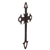 Wrought iron cross, 'Confession of Faith' - Wall Cross in Wrought Iron with Rust Colored Accents (image 2b) thumbail