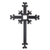 Schmiedeeisernes Kreuz - Wandkreuz aus schwarzem Schmiedeeisen, handgefertigt in Guatemala