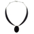 Black jade pendant necklace, 'Maya Elegance' - Black Jade Pendant Necklace with Sterling Silver (image 2a) thumbail
