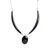 Black jade pendant necklace, 'Maya Elegance' - Black Jade Pendant Necklace with Sterling Silver (image 2b) thumbail