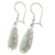 Jade flower earrings, 'Blossoming Green Dew' - Guatemalan Hand Crafted Light Green Jade Dangle Earrings (image 2b) thumbail