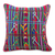 Cotton cushion cover, 'Red Birds in Corn' - Multicolor Cotton Maya Backstrap Loom Woven Cushion Cover